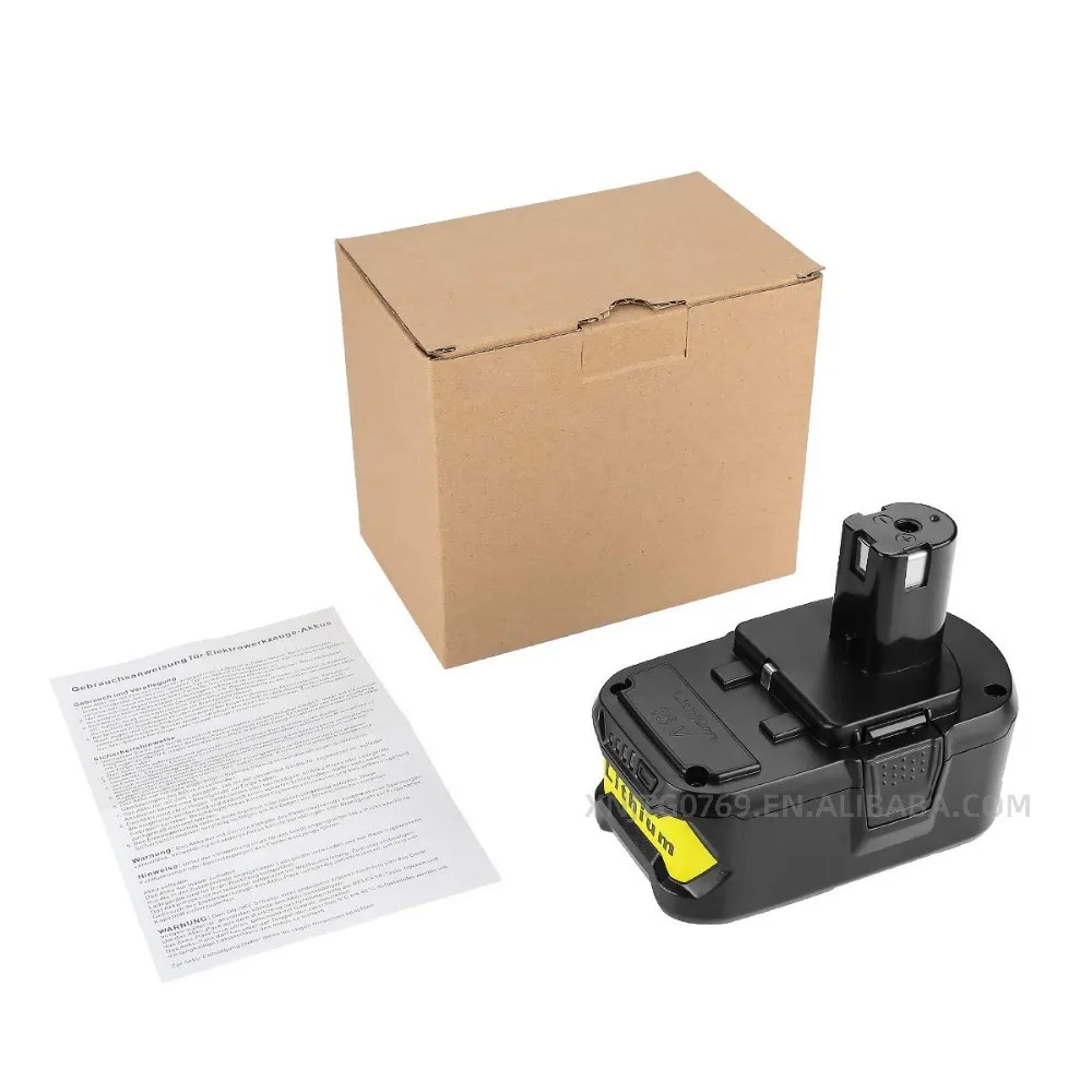 XNJTG Replacement Power Tool Lithium ion Battery for Ryobi Rechargeable P108 18V 4.0Ah Battery