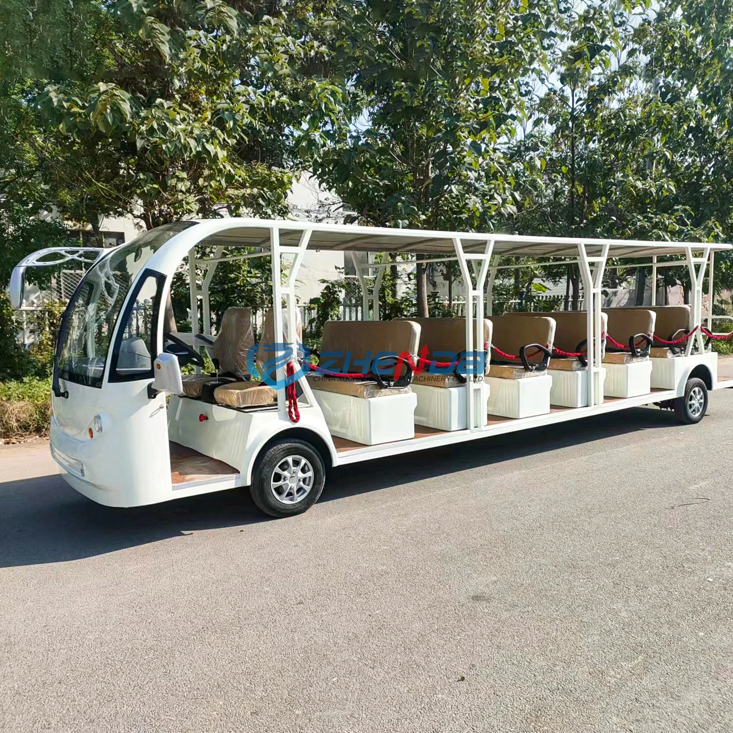 72v Low Speed Vintage Classical Golf Cart 11 Seats Shuttle Electric Classic Sightseeing Car