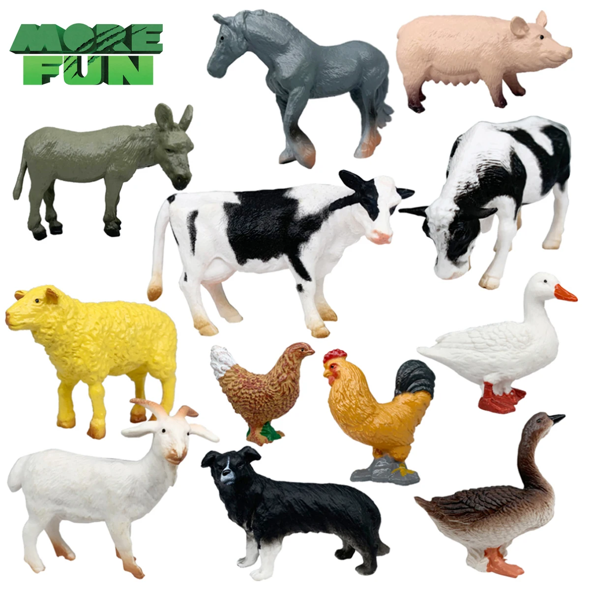 Excellent Workmanship PVC Fram Animal Toys Realistic Assorted 12PCS Fram Animals Figurine Eco-friendly MINI Animal Toys