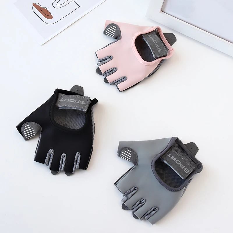 Customized Logo Workout Palm Protection Sport Fitness Half Finger Women Weight Lifting Gym Gloves