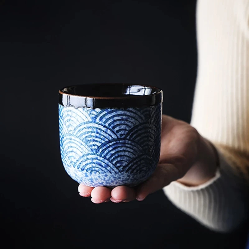 High Quality Customized Porcelain Sake Cup Cappuccino Tea Cup Japanese Ceramic Coffee Mug Without Handle