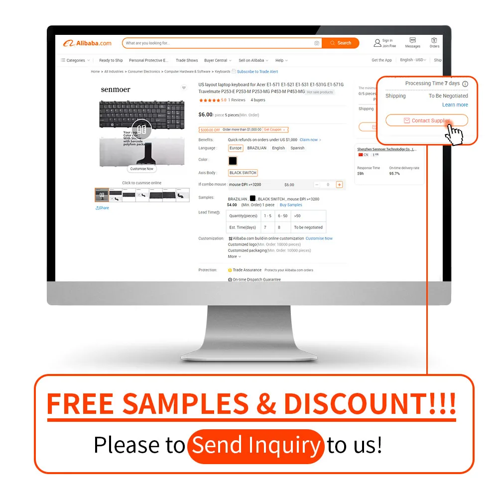 In stock hot new IBM Thinkpad Edge E320 E325 E420 E420S E425 manufacturer Replacement keyboard for laptop For Lenovo