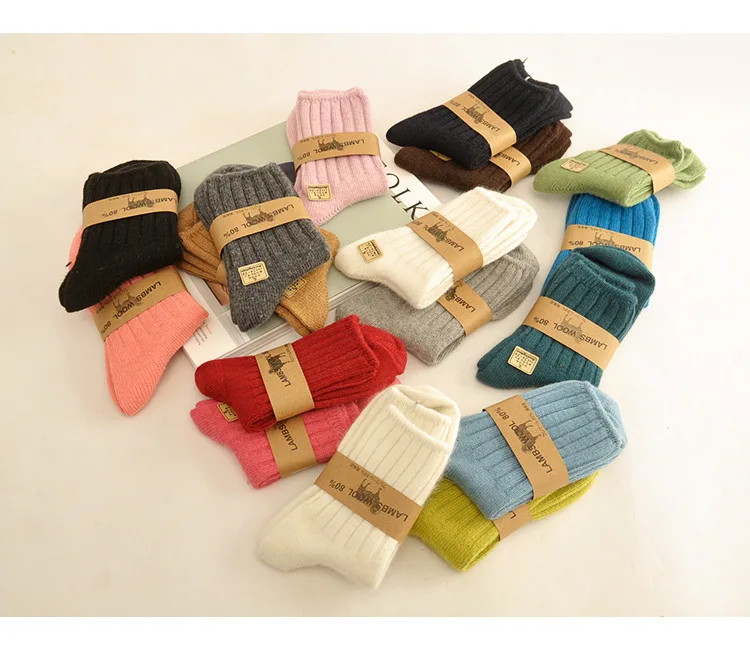 High Quality Slouch Socks Thick Autumn Winter Knitted Warm 100% Cashmere Bed Socks for Women