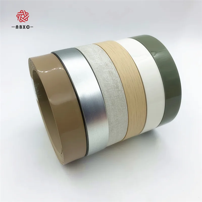 High Quality Customized Extrusion Plastic Strip PVC tapes Edgeband  2mm PVC edge banding for furniture