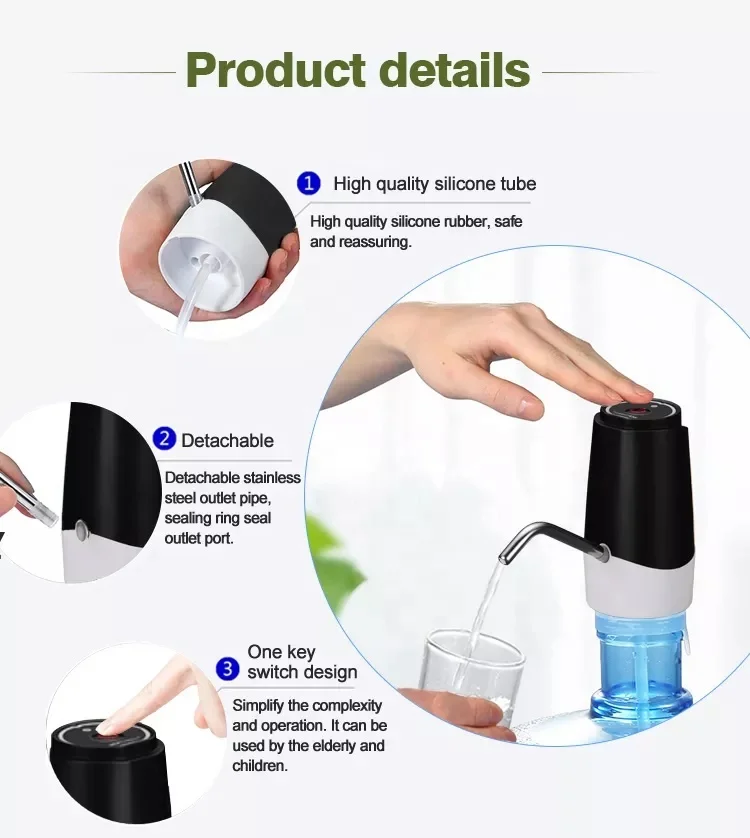New popular usb charging water dispenser Stainless steel outlet pipe automatic water dispenser