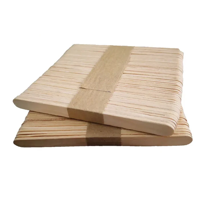 Birch Wood Wooden Square Shape Ice Cream Spoon wooden ice cream stick popsicle stick high quality ice cream stick