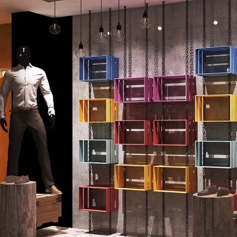 Fashion Mens Clothing Shop Interior Design Custom Men Clothes Store Fixtures Decoration Luxury Menswear Shop Display Furniture