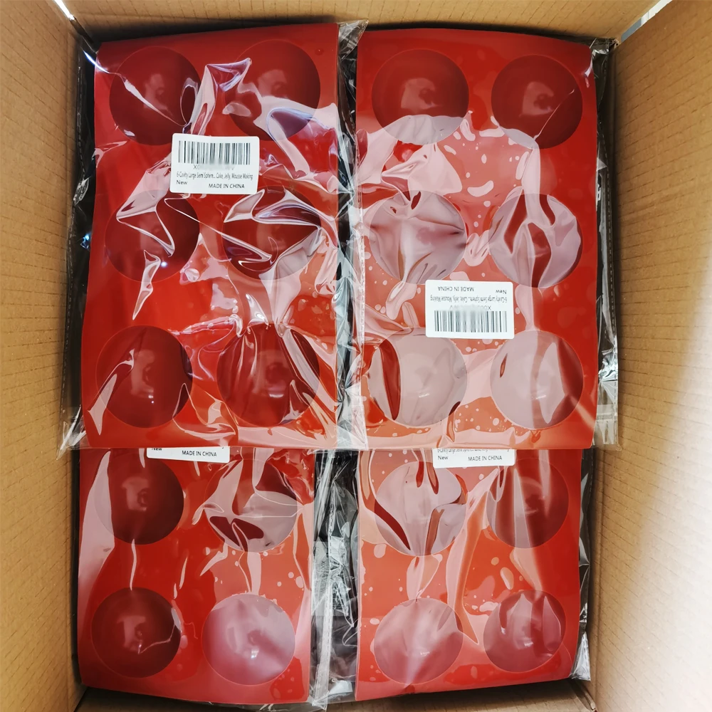 6 Holes Semicircle Chocolate, Cake, Jelly, Pudding, Handmade Soap, Round Shape silicone moulds for cakes baking mold