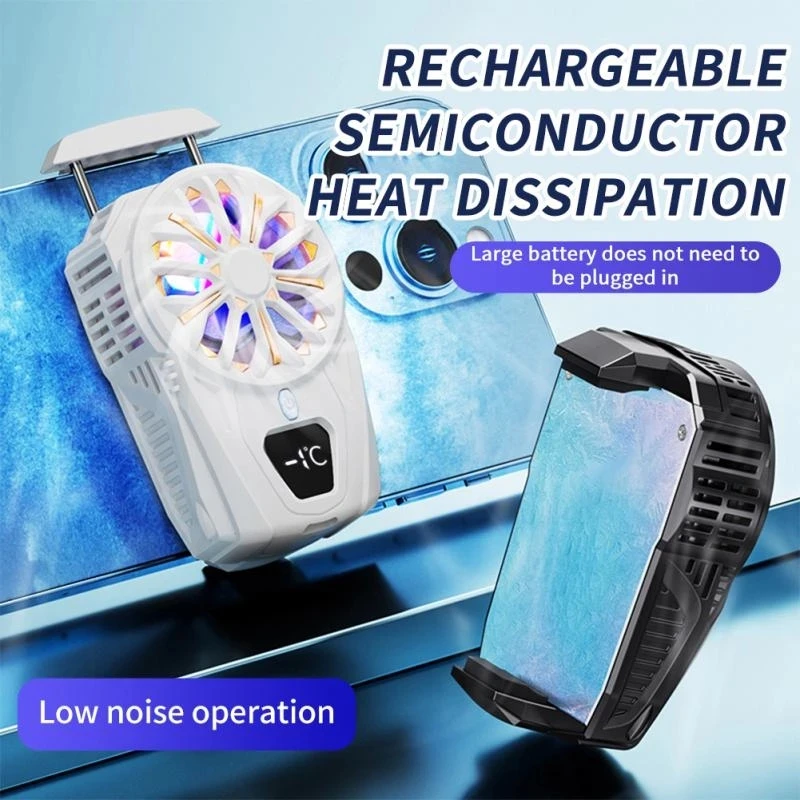 Portable1300mah Mobile Phone Radiator Phone Cooling Fan Case  Cooler Pad For cellphone PUGB