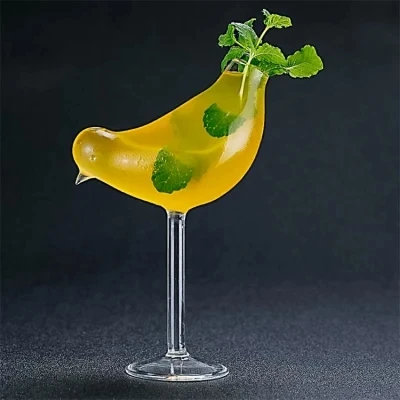 Creative Bird Shape Cocktail Glasses Wine Glass Excellent for Cocktail Bar Glassware