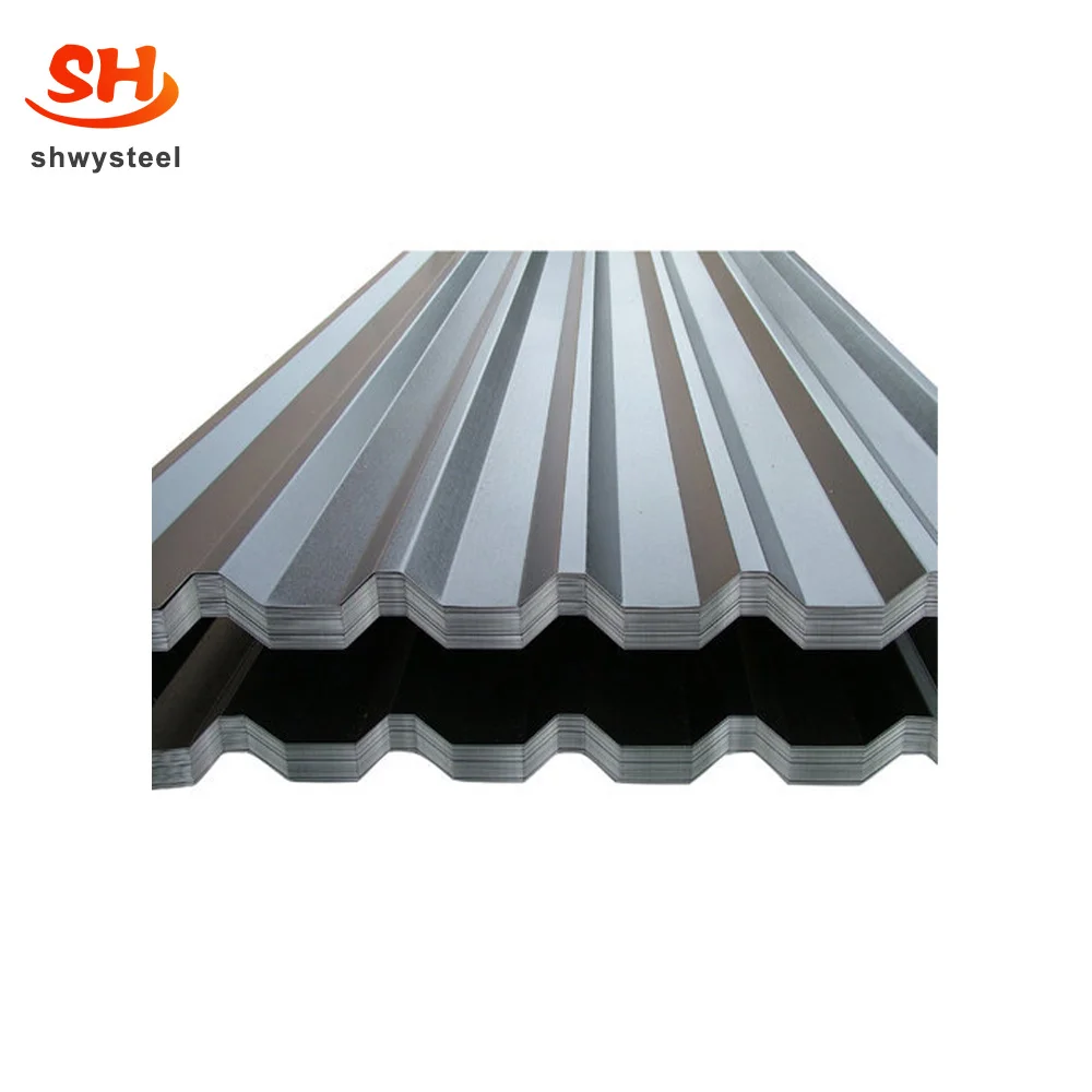 Cheap 22 24 26 28 gauge gi galvanized steel corrugated metal roofing iron sheet 0.35 DX51D full hard zinc aluminum roofing sheet