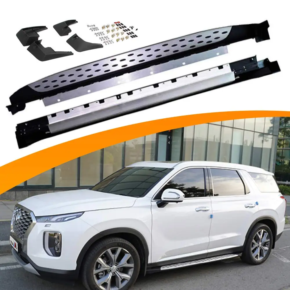 KINGCHER running board side step nerf bar with Mudguards for Hyundai Palisade 2019 2020