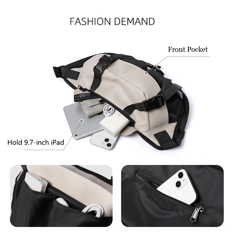 Men Crossbody Bag Vintage Lightweight Portable Cycling Bag Shoulder Bags for Men