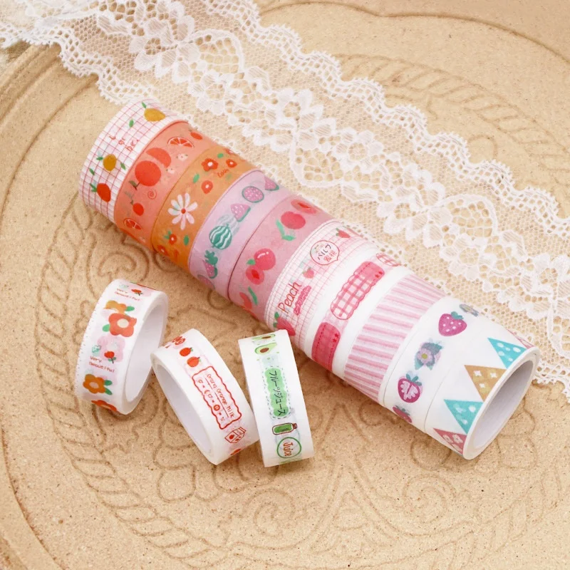 60 Rolls Washi Tape Set - 15 mm Wide Colored Masking Tape for Kids Decorative Adhesive for DIY Crafts Gift Wrapping