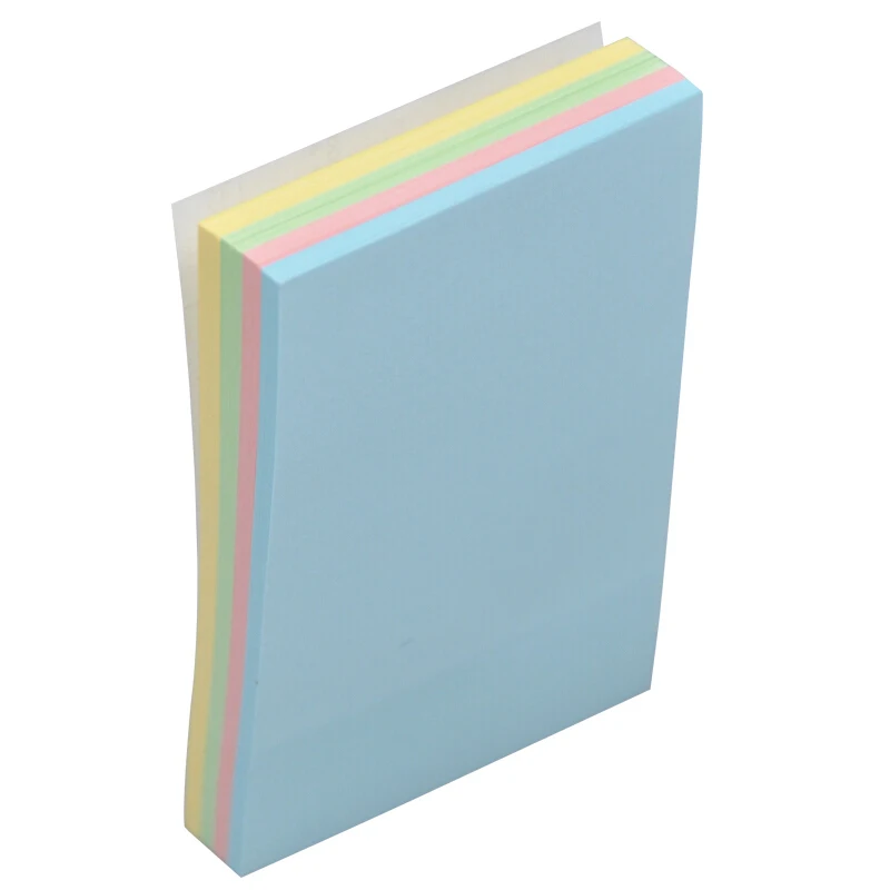 Wholesale 5 colors  index Posted Sticky It Note Pad Custom office square fluorescent paper sticky notes