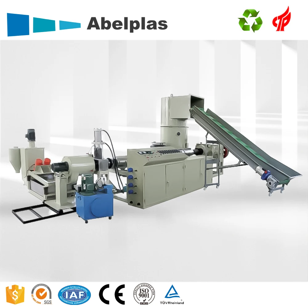 New Design Automatic Waste Plastic PE/PP/BOPP/LDPE/LLDPE/HDPE/PS/EPS/XPS/EVA Film Pelletizing Recycling Machine Line