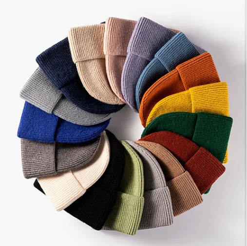 2021 Competitive Price 100% sheep wool custom winter hats wholesale beanie hat manufacturers beanies with custom logo