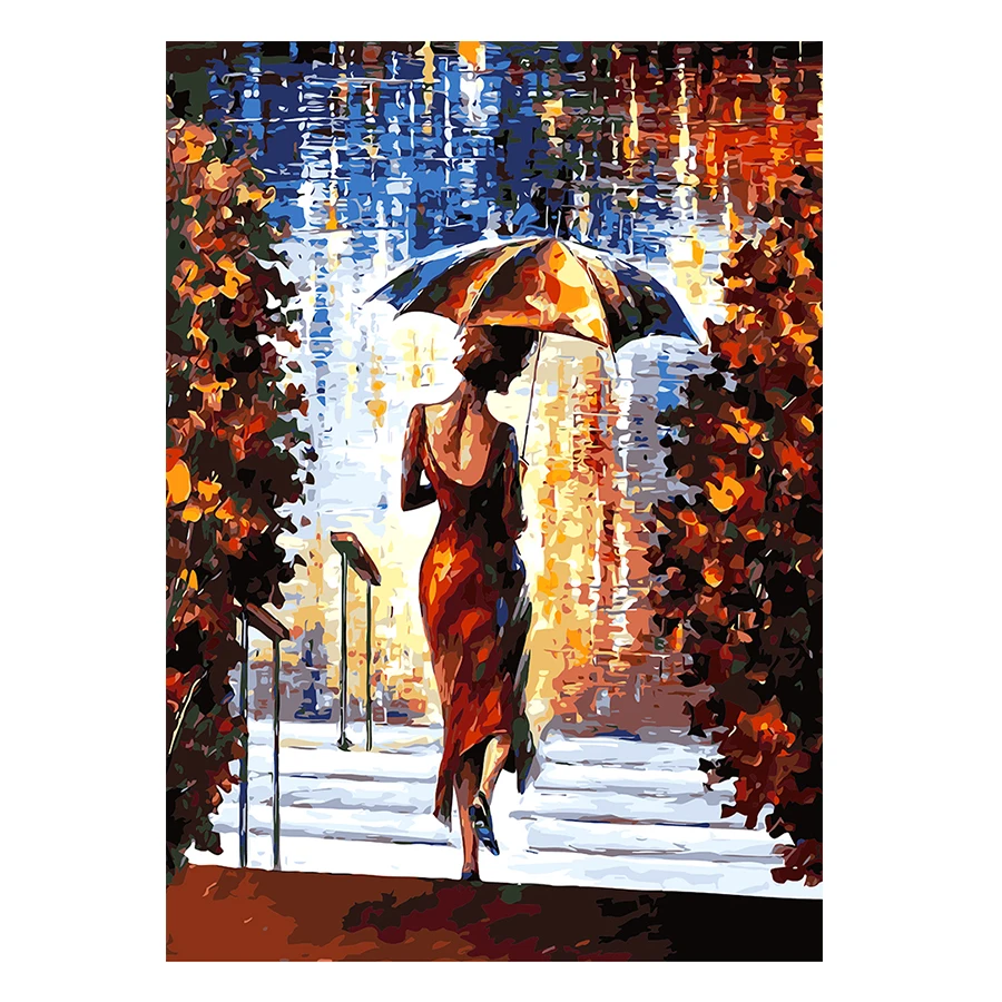 New Products Character Background Canvas DIY Digital Painter Life Decorative Painting Painting Numbers