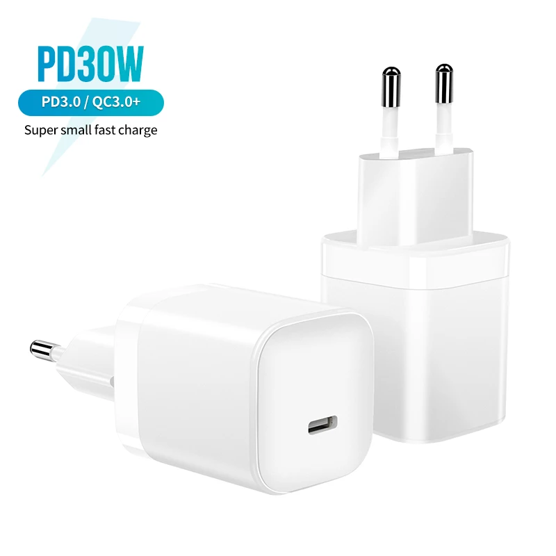 
5V3A 9V3A 12V2.5A fast charging EU charger for phone and ipad 30W usb c charger adapter 