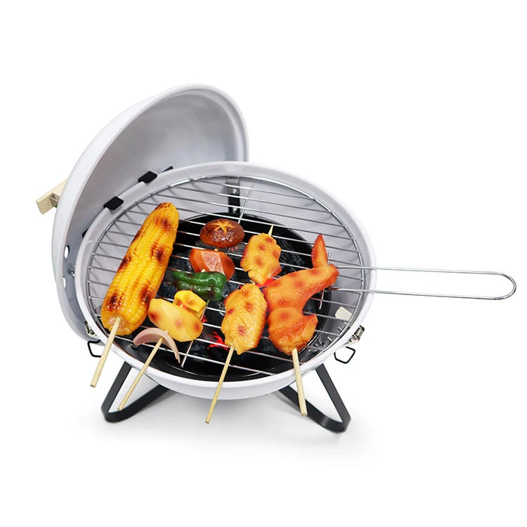 Korean restaurant indoor desktop mini Kettle barbecue grills commercial portable charcoal folding bbq grill outdoor