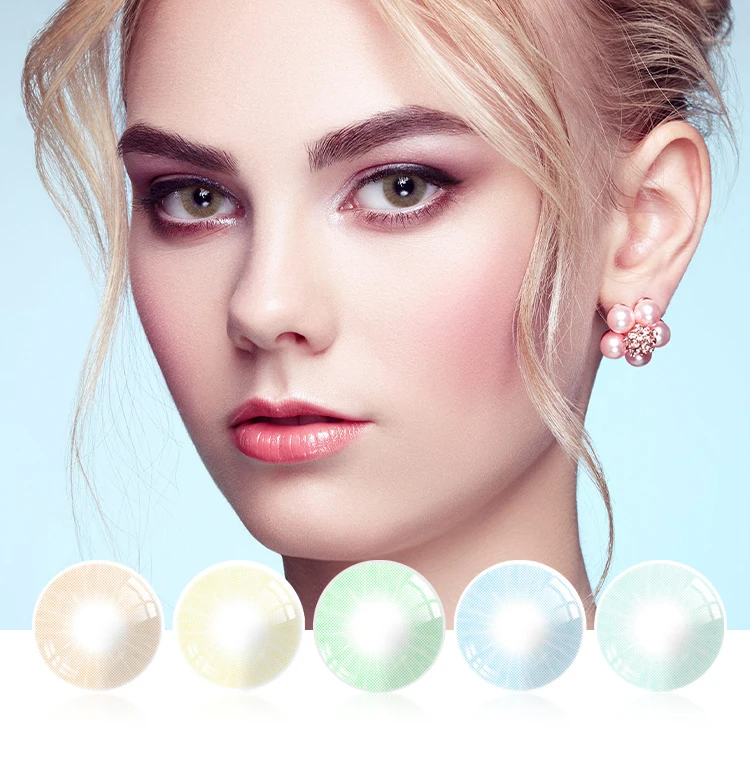 13 colors super natural contact lens cheap colored contact lenses 14.2 mm lentes de contacto