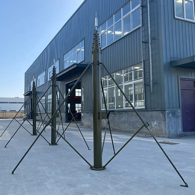 Communication Antenna 30m Self Supporting Mast Telecom Steel Monopole Tower