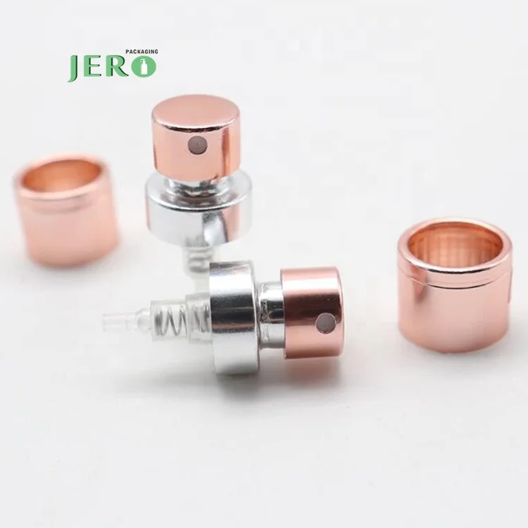Manufacturer cosmetic fine mist sprayer crimp pump sprayer high quality rose gold perfume sprayer
