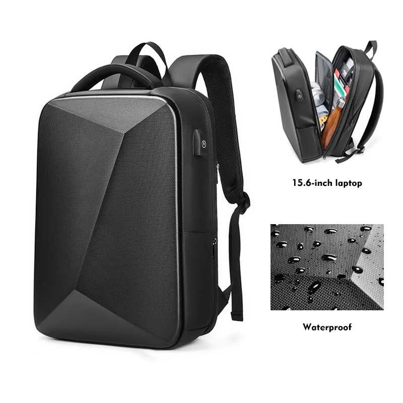 High Quality Waterproof Hard Shell Anti-theft Mochila 15.6 inch Men Business backpack bag usb Laptop Backpack
