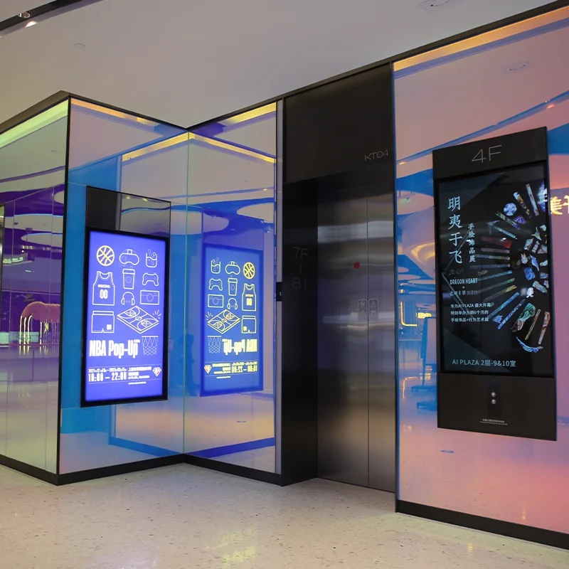 First Class upright electronic screens directory signs Indoor LCD lightbox