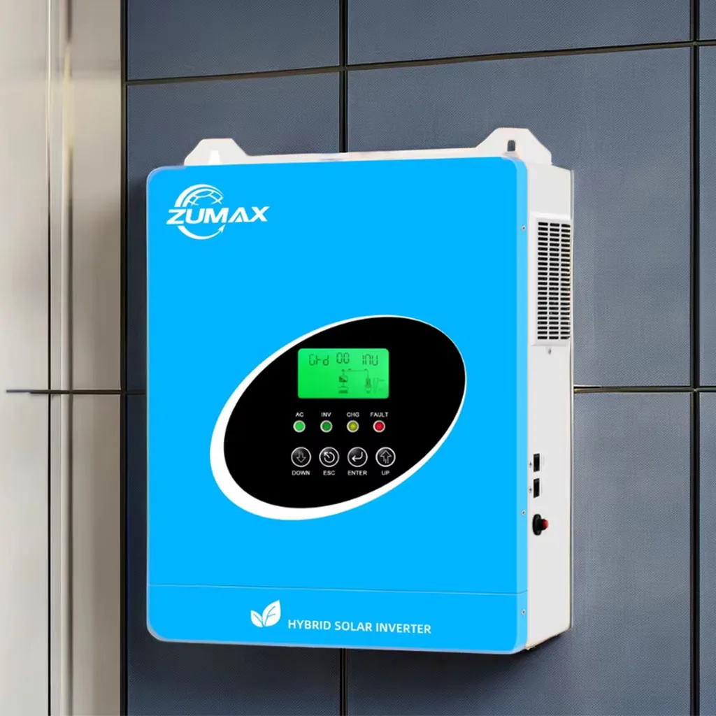 Stock Available Zumax 3.6Kva 4.6Kva 6.6Kva hybrid solar inverter with battery built in MPPT