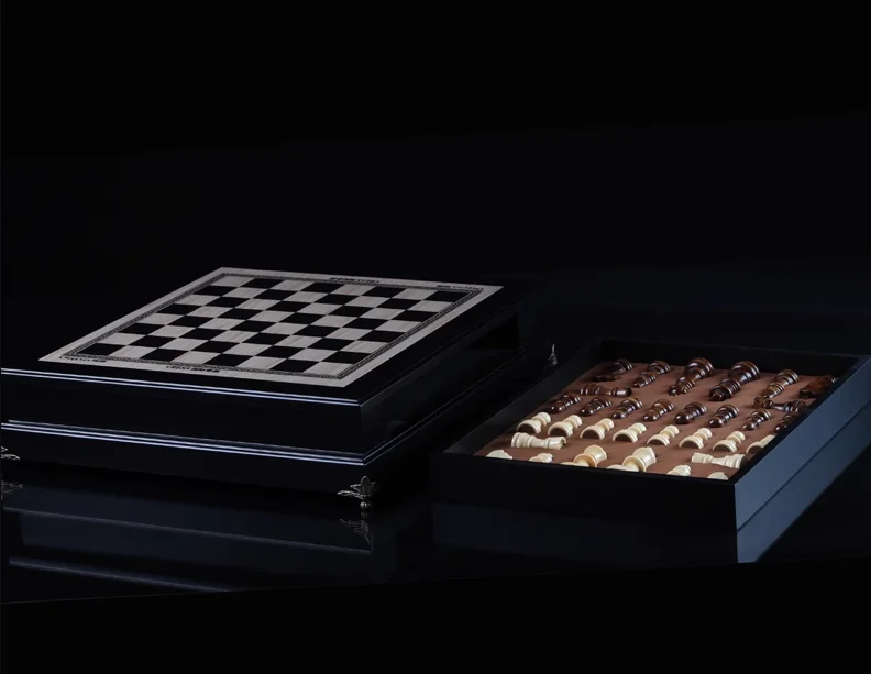 High-grade chess wooden ornaments adult children students puzzle chess