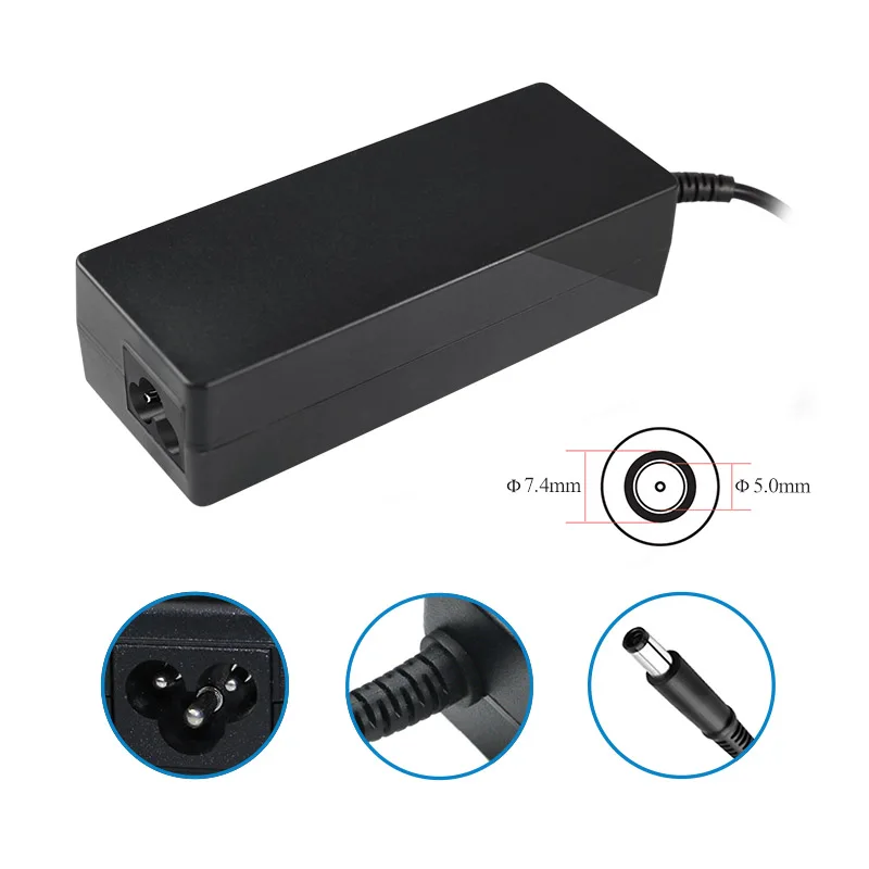 laptop ac adapter for 90W 19.5V/4.62A 7.4*5.0mm with pin inside power cord