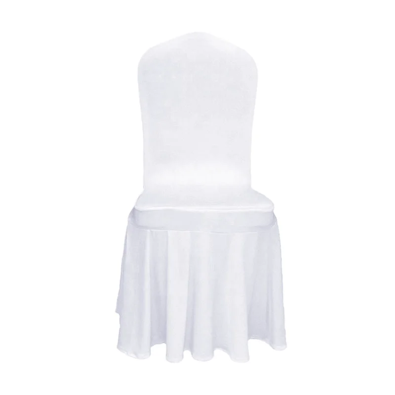elastic chair cover high quanty chair cover with skirt for party wedding banquet chair covers