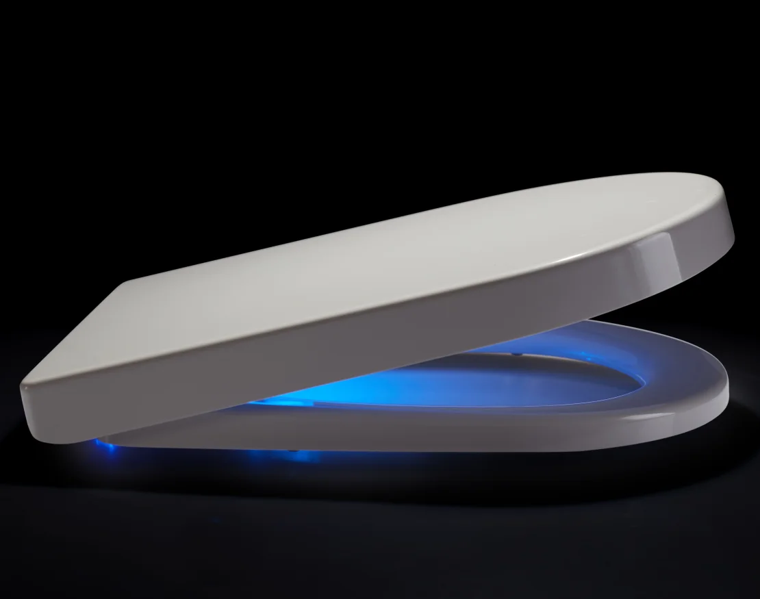 Standard D Shape Urea Led Blue Night Light Motion Sensor Toilet Seat Nightlight