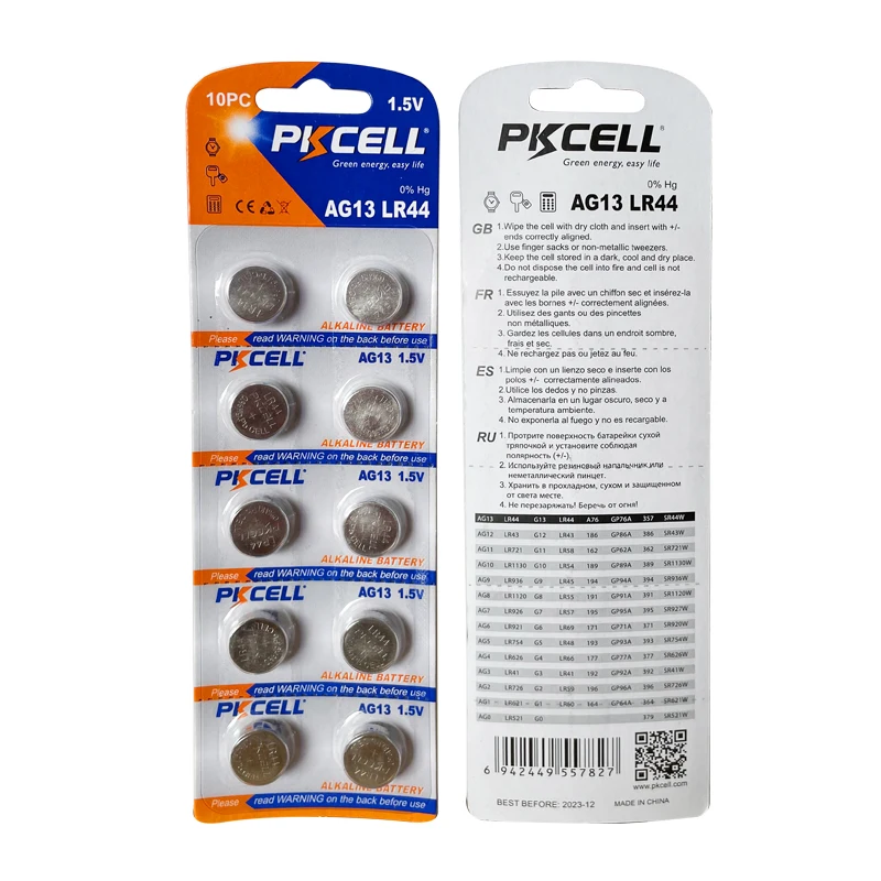 Hot Sales Factory Direct Price 1.5v Ag 13 Lr 44 Ag13 Lr44 Lr1154 A76 357A Alkaline Button For Watch