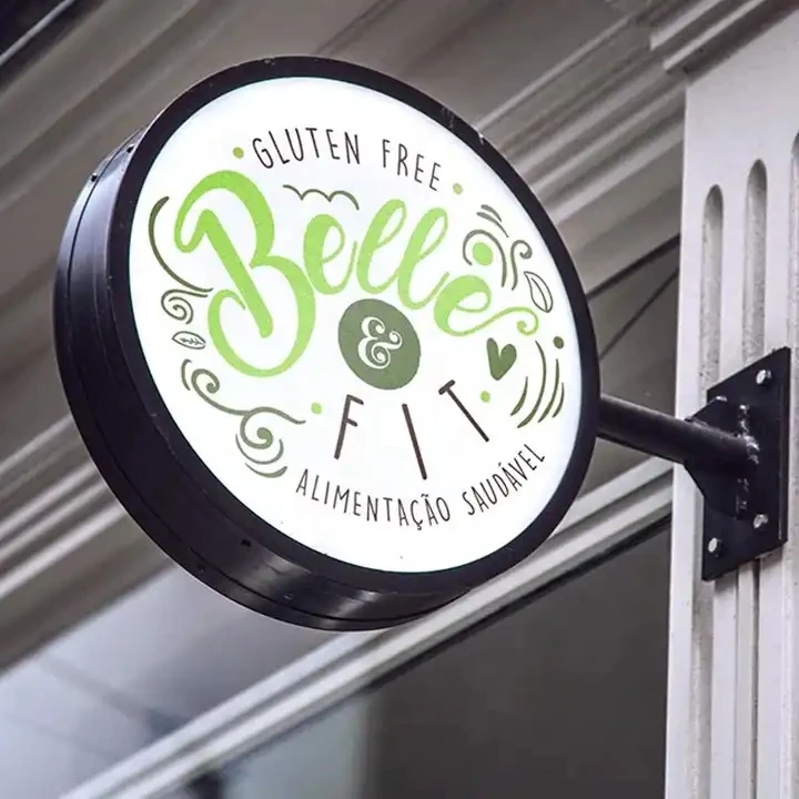 Wall mount rotating sign Led plastic 50cm double side mould-projection famous beer pub signage light box