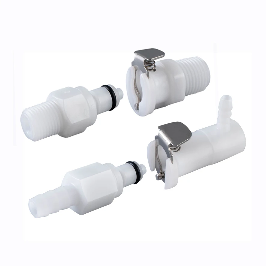 Pipe Thread 1/4 1/8 NPT CPC Plastic Plug Check Valve Insert Quick Release Connector Coupling Coupler for Liquid medical device