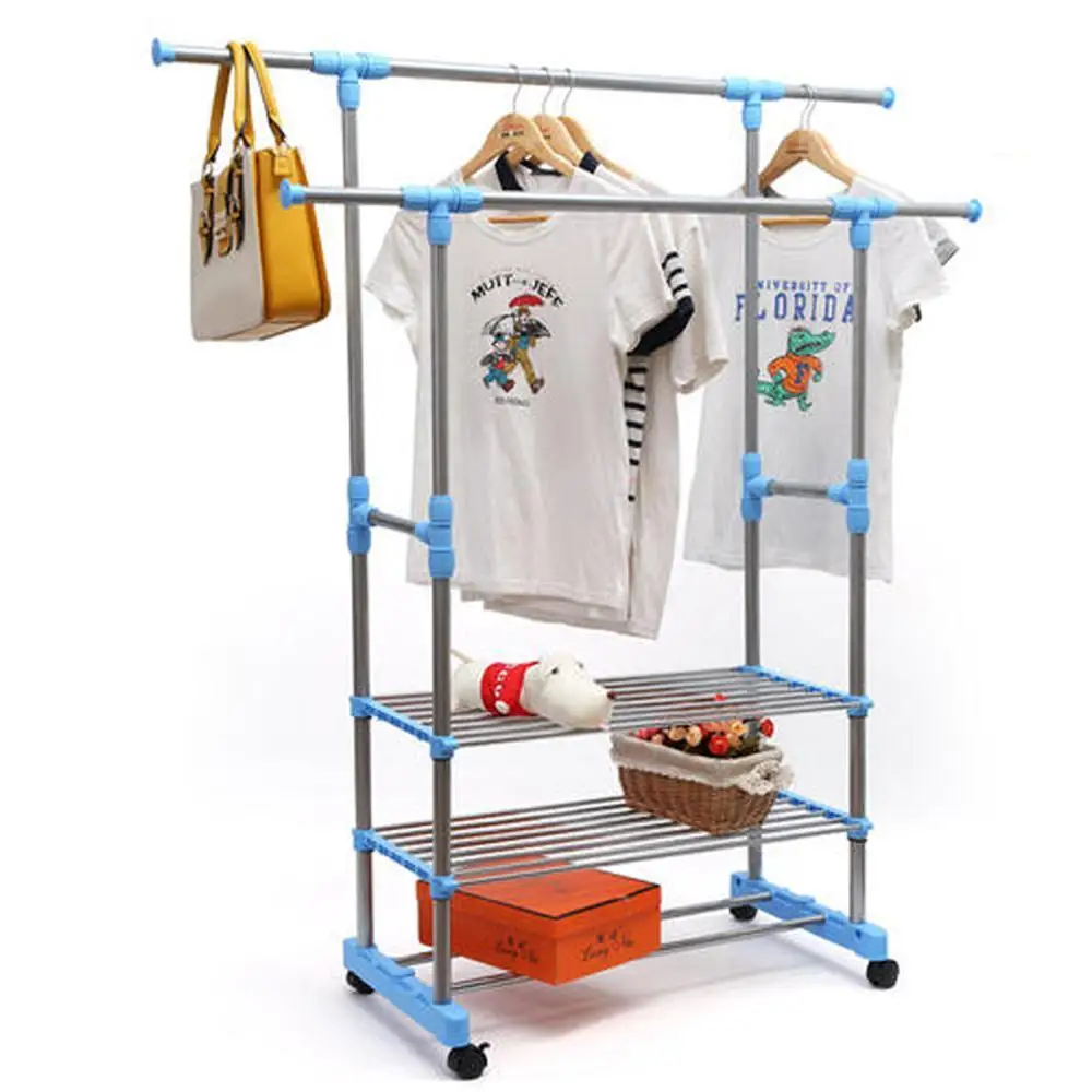 Portable Folding Stainless Steel Cloth Hanger For Shops Cloth Drying Rack