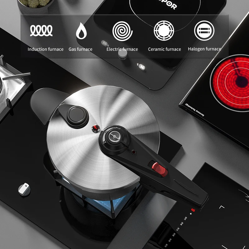 New High Quality Multi-functional Pressure Adjustable Stainless Steel 304 Gas Induction Pressure Cooker