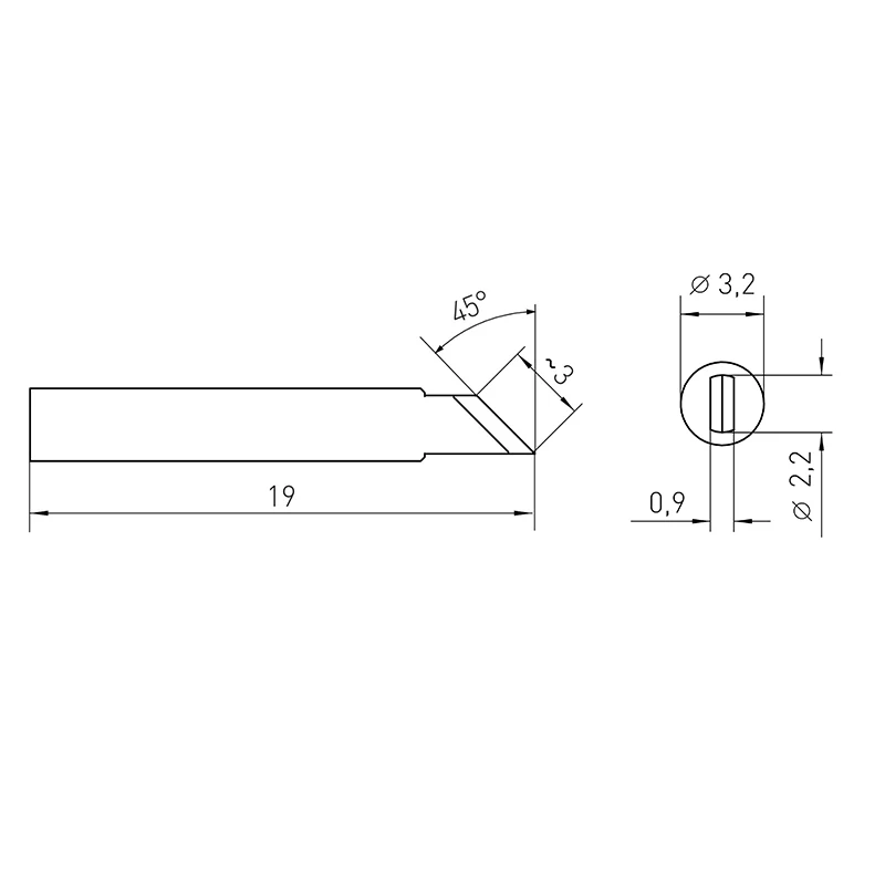 Weller RTM Series 55w Soldering Iron Tip RT 7 / RT 7MS(KNIFE 2.2MM) for Wmrp/wxmp Soldering Iron Tips