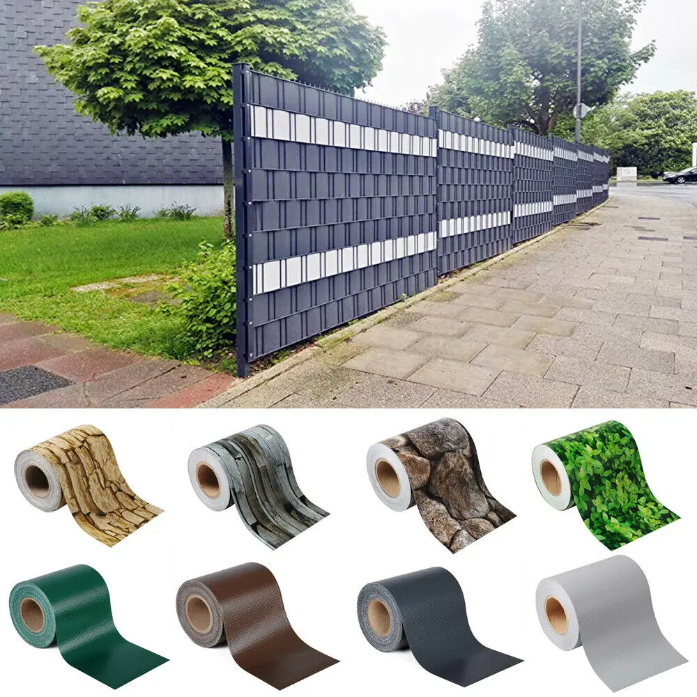 50 m x 19 cm pvc free sichtschutz fence strip tarpaulin roll sichtschutzstreifen for garden screen privacy protection