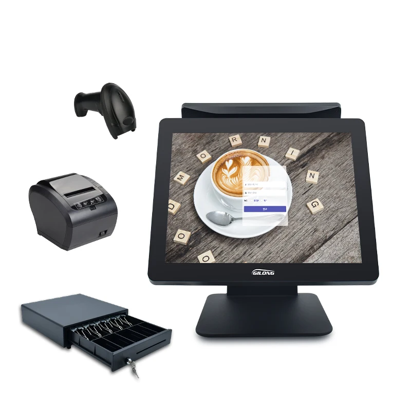 Core I5  CPU Capacitive Touch Cash Register System Windows Based Touch POS