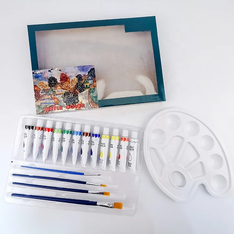 Custom logo liquitex acrylic paint classic set fine art small fabric brush set acrylic paint travel set for children