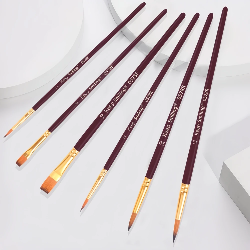 Keep Smiling Art Supplies 3pcs Artist Watercolor Oil Painting Brushes For Art Drawing Painting