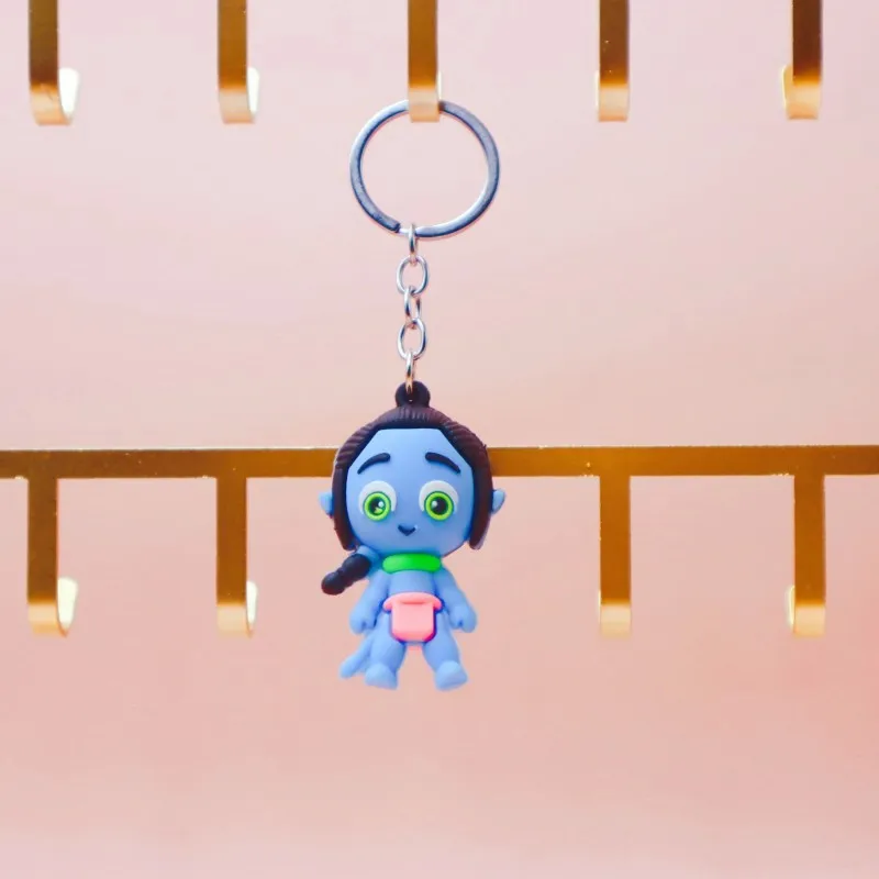 3D Action Figure Creative Cartoon Animation Avatar Keychain Avatar Key Chain Ring Men Hanging Ornaments Gifts