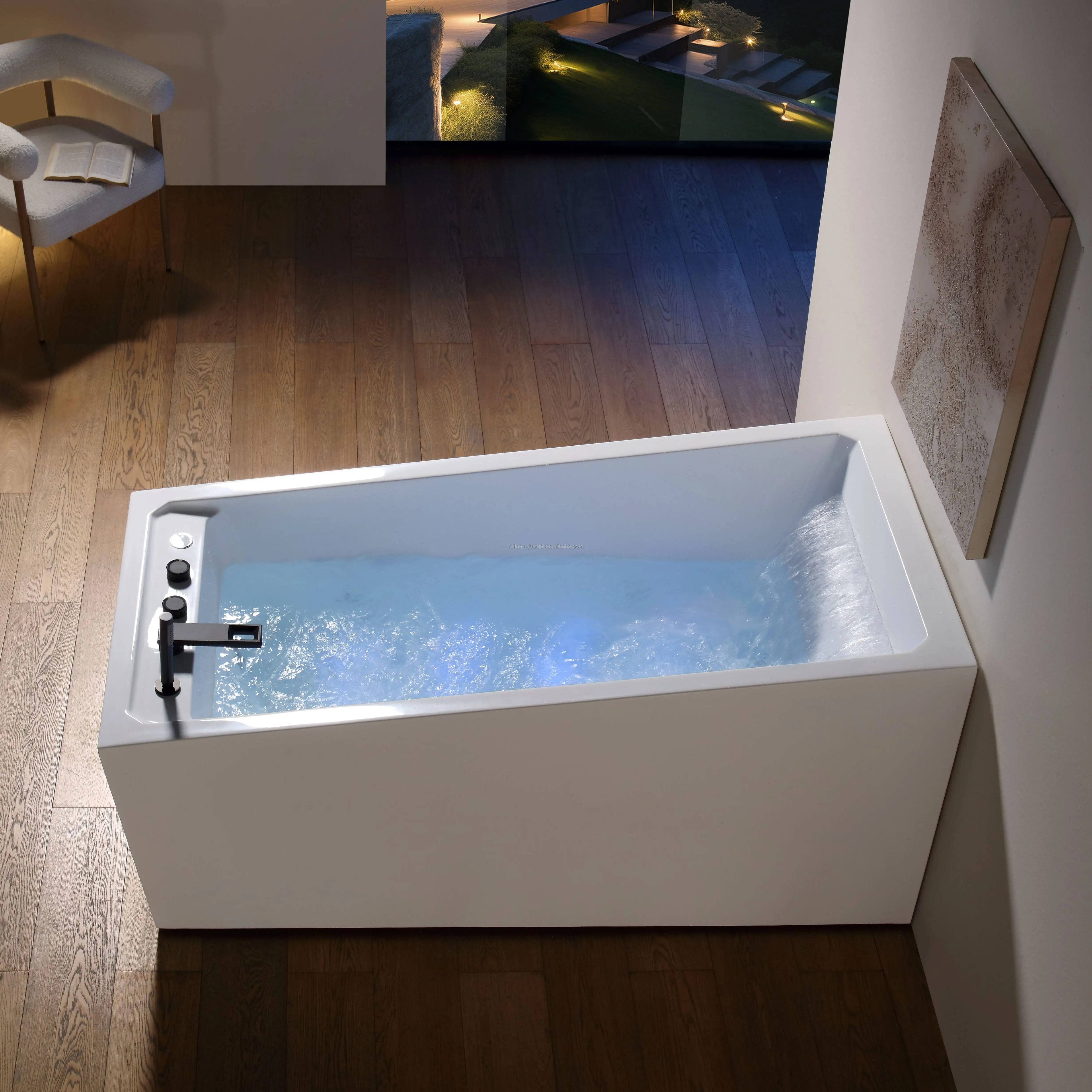 Afcinare, прямоугольный джакузи-Badewanne 1,8 м, отдельно стоящий фартук, комплект для массажа, ванная комната, гидромассажная Ванна для отеля