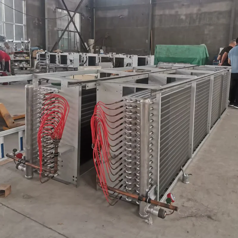 Ammonia Individual quick freezer hot gas defrosting evaporator / heat exchanger