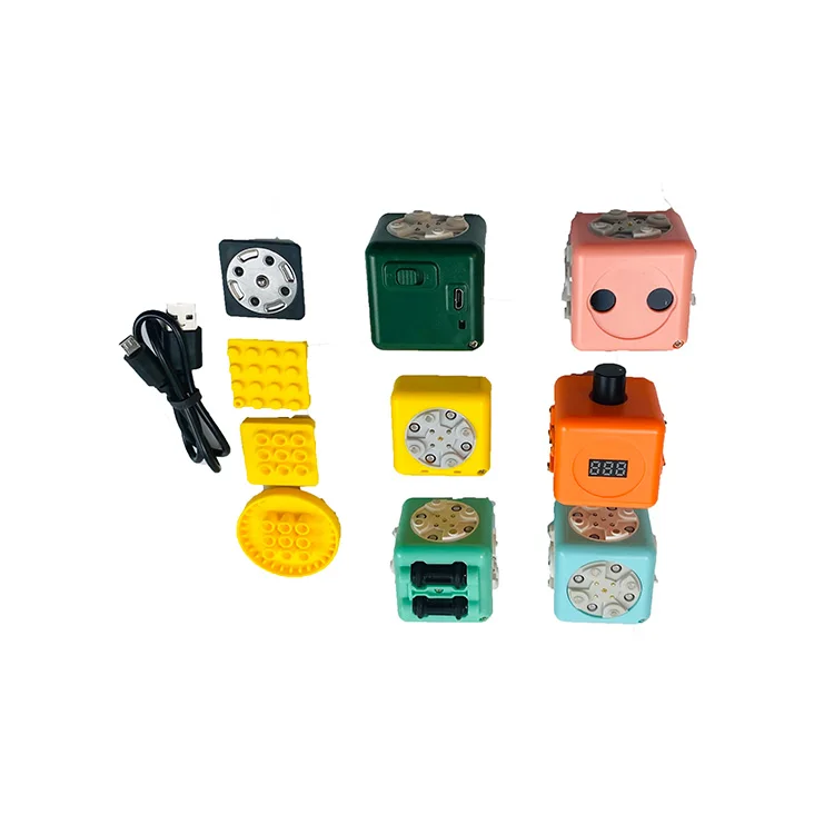 
New Design Programmable Magnetic Building Block Set Robotic Kit Family Fun Robot Building Game Brain Development Stem Block 