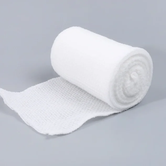 Medical First Aid Absorbent 100% Bleached Cotton Wool Gauze Roll with CE ISO