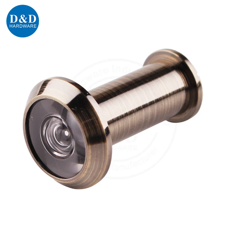 180 degree Brass Bronze door peephole viewer magnifier without cover
